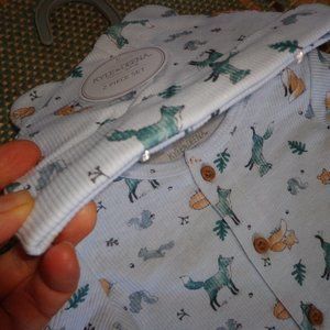 NWT Kyle & Deena Infant Boys Fox Footed Sleeper Set - Long Sleeve 6-9 Mo.
